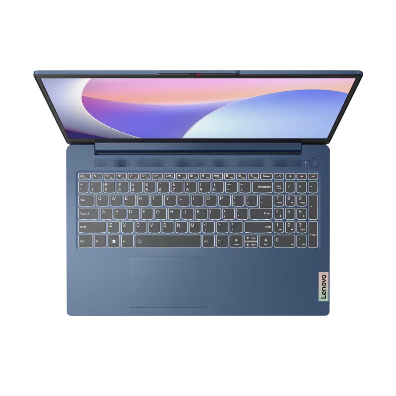 Laptop Lenovo IdeaPad Slim 3 15IRU8 — Intel Core i3-1315U, 15,6 Zoll FHD, 8 GB LPDDR5, 512 GB SSD, Windows 11 Home, Blau