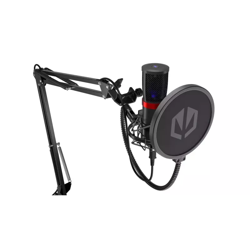 PC-Mikrofon ENDORFY Solum Streaming, USB-C kabelgebunden mit Nierencharakteristik, 48 kHz/16-Bit, 18–21000 Hz, Tischmontage, inklusive Spinne und Popschutz