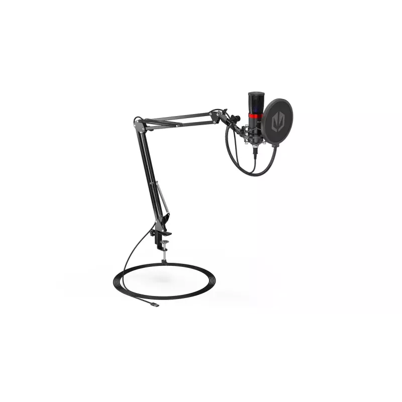 PC-Mikrofon ENDORFY Solum Streaming, USB-C kabelgebunden mit Nierencharakteristik, 48 kHz/16-Bit, 18–21000 Hz, Tischmontage, inklusive Spinne und Popschutz
