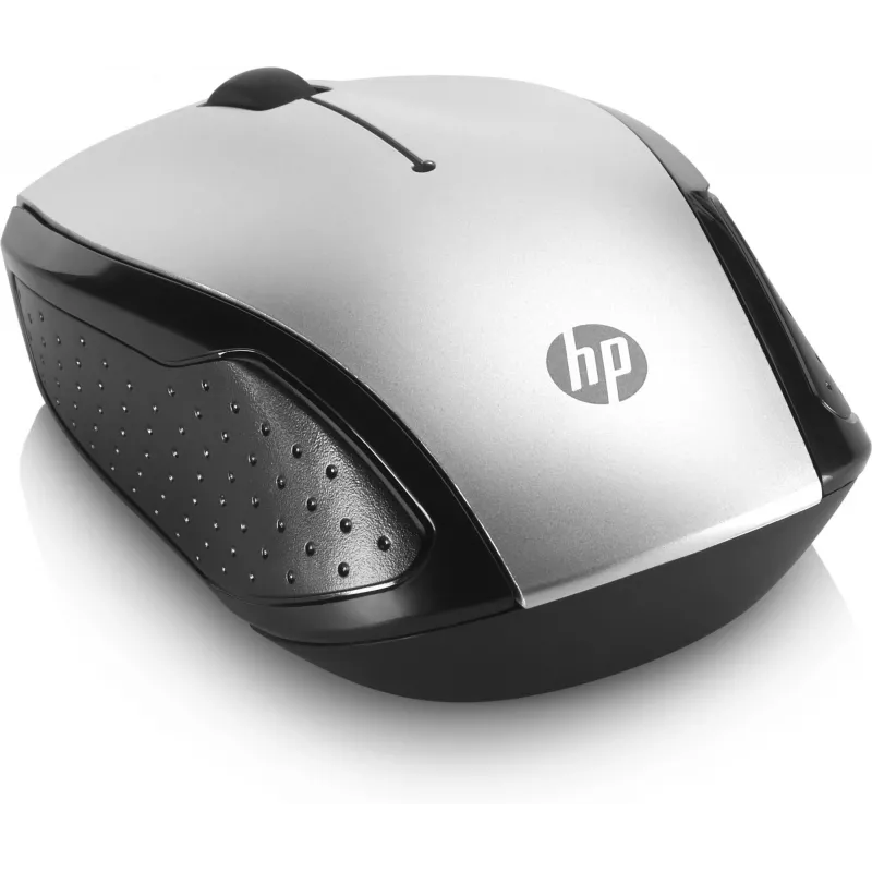 HP Wireless Maus 200 (Pike Silver), beidhändig, optisch, RF Wireless, 1000 DPI, Silber