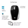 HP Wireless Maus 200 (Pike Silver), beidhändig, optisch, RF Wireless, 1000 DPI, Silber