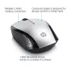 HP Wireless Maus 200 (Pike Silver), beidhändig, optisch, RF Wireless, 1000 DPI, Silber
