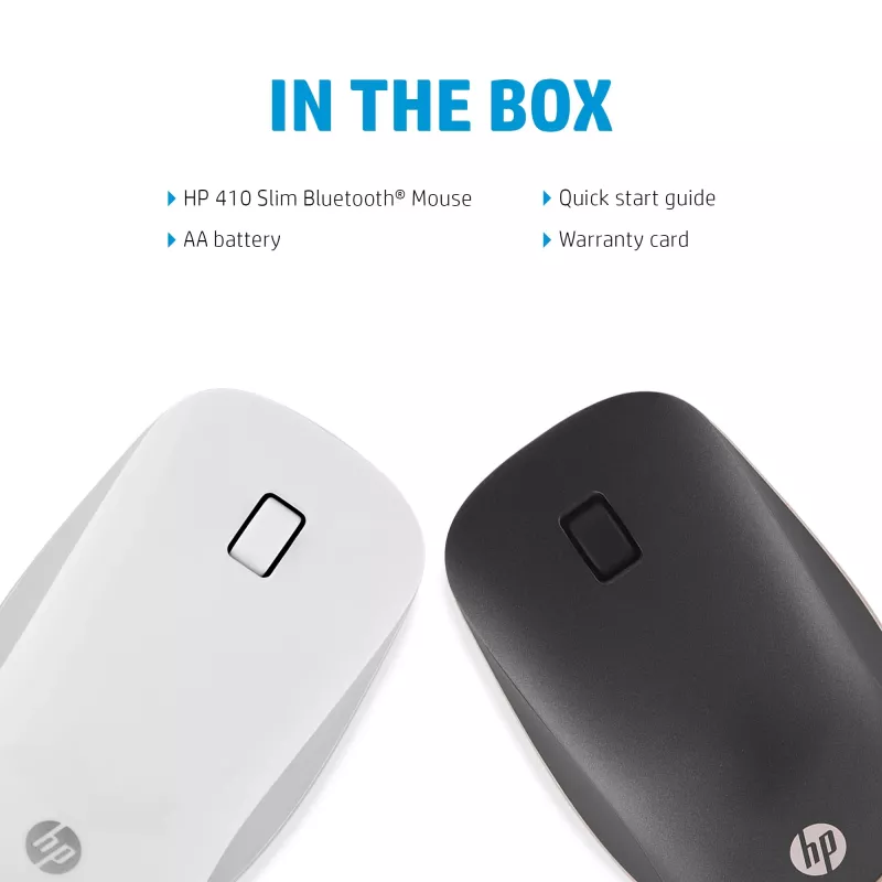 HP 410 schlank Silver Bluetooth-Maus, beidhändig, Bluetooth, 2000 dpi, Silber