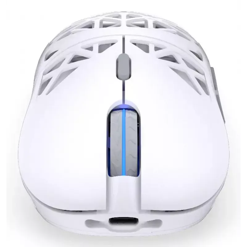 Kabellose Gaming-Maus ENDORFY LIV Onyx White — Bluetooth/2,4 GHz, 12000 DPI, beidhändig, aRGB-Beleuchtung, 6 Tasten, USB-A/USB-C-Kabel