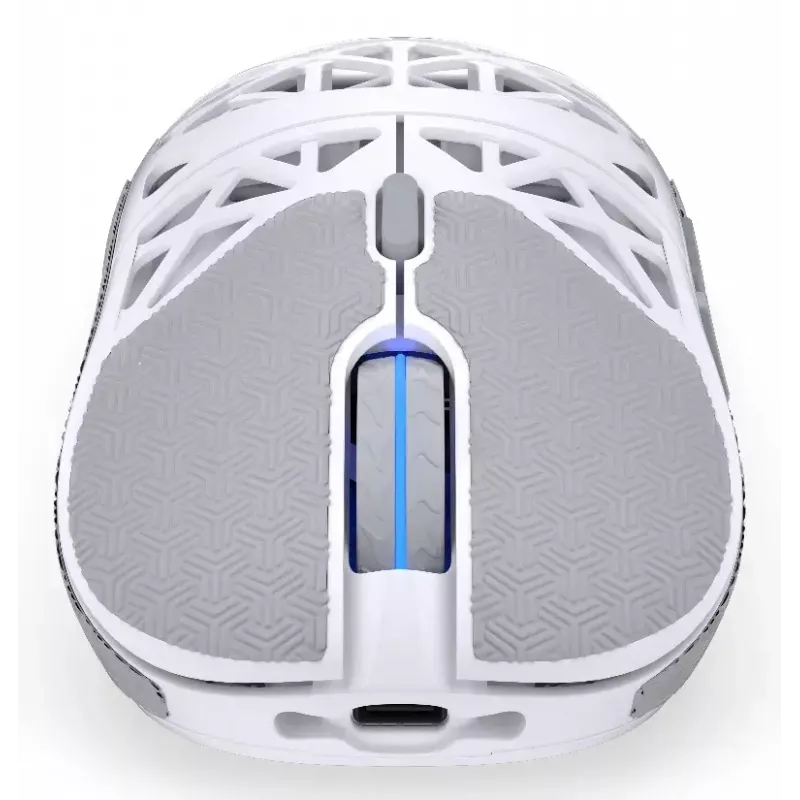Kabellose Gaming-Maus ENDORFY LIV Onyx White — Bluetooth/2,4 GHz, 12000 DPI, beidhändig, aRGB-Beleuchtung, 6 Tasten, USB-A/USB-C-Kabel