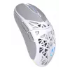 Kabellose Gaming-Maus ENDORFY LIV Onyx White — Bluetooth/2,4 GHz, 12000 DPI, beidhändig, aRGB-Beleuchtung, 6 Tasten, USB-A/USB-C-Kabel