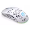 Kabellose Gaming-Maus ENDORFY LIV Onyx White — Bluetooth/2,4 GHz, 12000 DPI, beidhändig, aRGB-Beleuchtung, 6 Tasten, USB-A/USB-C-Kabel