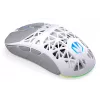 Kabellose Gaming-Maus ENDORFY LIV Onyx White — Bluetooth/2,4 GHz, 12000 DPI, beidhändig, aRGB-Beleuchtung, 6 Tasten, USB-A/USB-C-Kabel