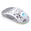 Kabellose Gaming-Maus ENDORFY LIV Onyx White — Bluetooth/2,4 GHz, 12000 DPI, beidhändig, aRGB-Beleuchtung, 6 Tasten, USB-A/USB-C-Kabel