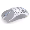 Kabellose Gaming-Maus ENDORFY LIV Onyx White — Bluetooth/2,4 GHz, 12000 DPI, beidhändig, aRGB-Beleuchtung, 6 Tasten, USB-A/USB-C-Kabel