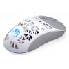 Kabellose Gaming-Maus ENDORFY LIV Onyx White — Bluetooth/2,4 GHz, 12000 DPI, beidhändig, aRGB-Beleuchtung, 6 Tasten, USB-A/USB-C-Kabel