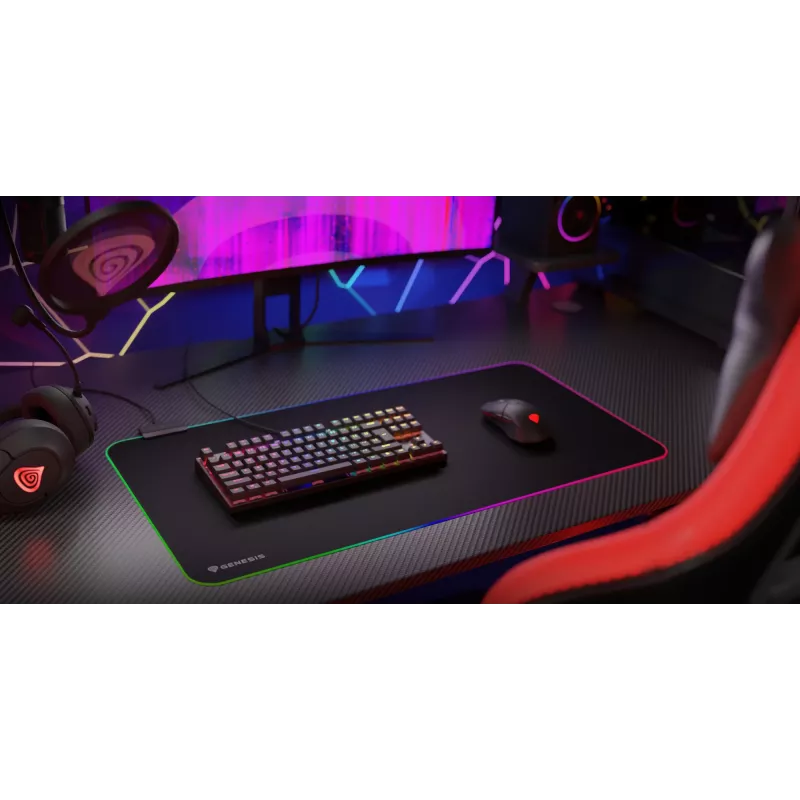 GENESIS Boron 500 XXL RGB Gaming-Mauspad Schwarz
