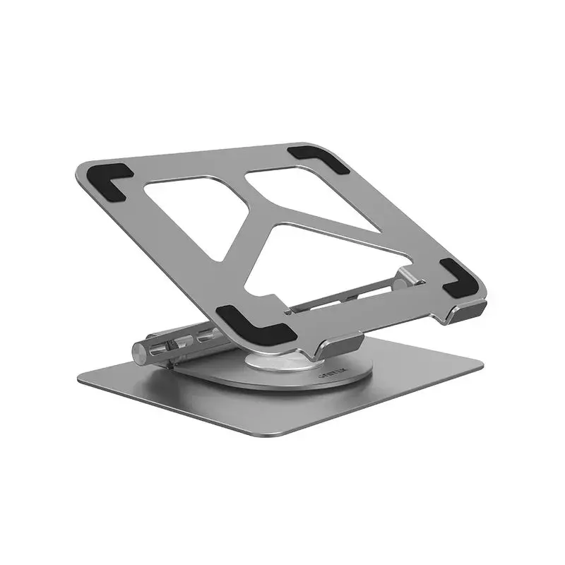 Laptop-Ständer Unitek D1109A – verstellbarer Aluminium-Ständer mit USB-C-Hub, HDMI, Gigabit-Ethernet (geeignet für 14–17 Zoll)