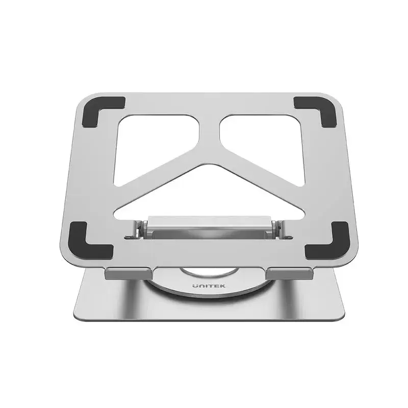 Laptop-Ständer Unitek D1109A – verstellbarer Aluminium-Ständer mit USB-C-Hub, HDMI, Gigabit-Ethernet (geeignet für 14–17 Zoll)
