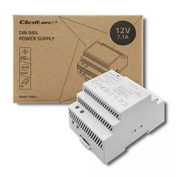 DIN-Schienen-Netzteil QOLTEC 50922 – 12 V 7,1 A Ausgang, 85,2 W