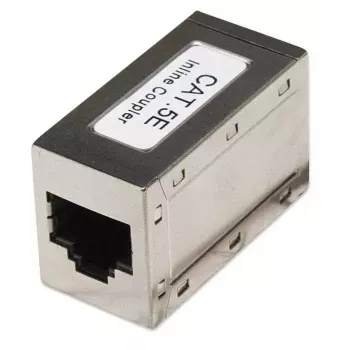 Intellinet Inline-Kupplung, Cat5e, FTP, Modular, 8P8C-Buchse auf 8P8C-Buchse, Silber