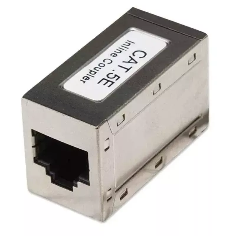 Intellinet Inline-Kupplung, Cat5e, FTP, Modular, 8P8C-Buchse auf 8P8C-Buchse, Silber