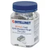 Intellinet RJ45 Modularstecker Pro Line, Cat6, STP, 3‑zinkig, für Massiv- und Litzenleiter, 50 µ vergoldete Kontakte, 90 Stück