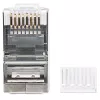 Intellinet RJ45 Modularstecker Pro Line, Cat6, STP, 3‑zinkig, für Massiv- und Litzenleiter, 50 µ vergoldete Kontakte, 90 Stück