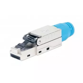 Intellinet Cat8.1 40G geschirmter werkzeugloser RJ45 Modularstecker Blau Stecker