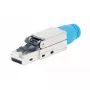 Intellinet Cat8.1 40G geschirmter werkzeugloser RJ45 Modularstecker Blau Stecker