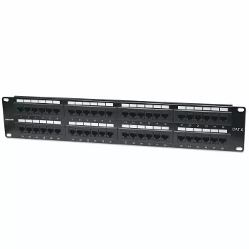 Intellinet Patch Panel, Cat6, UTP, 48-Port, 2U, Schwarz