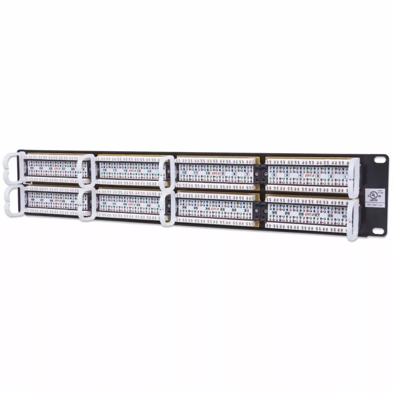 Intellinet Patch Panel, Cat6, UTP, 48-Port, 2U, Schwarz