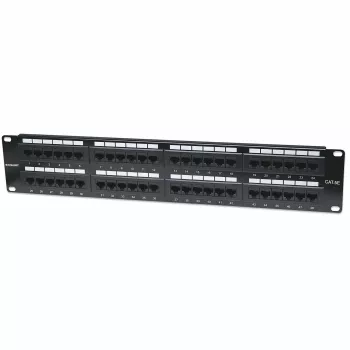 Intellinet Patch Panel, Cat5e, UTP, 48-Port, 2U, Schwarz