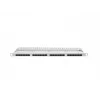 Patchpanel LANBERG PPU6-0024-S, 24‑Port Cat6, Metall, 0,5 HE, 440×22,3×99 mm