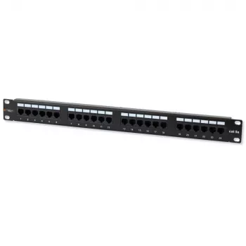 Techly Patch Panel UTP 24 Ports RJ45 Cat.5E I-PP 24-RU-C5ET