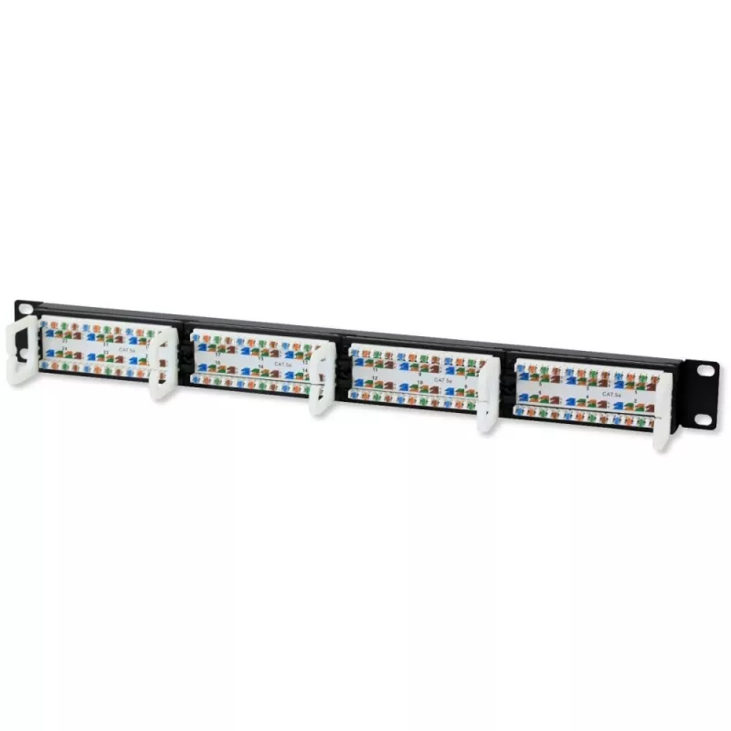 Techly Patch Panel UTP 24 Ports RJ45 Cat.5E I-PP 24-RU-C5ET