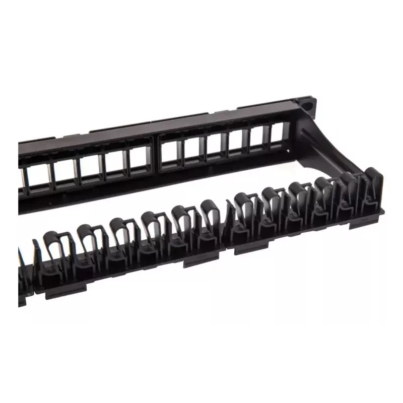 Techly Modularer Patchpanel 24 Plätze UTP mit herausnehmbaren Modulen 1HE Schwarz