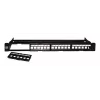 Techly Modularer Patchpanel 24 Plätze UTP mit herausnehmbaren Modulen 1HE Schwarz