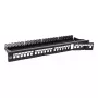 Techly Modularer Patchpanel 24 Plätze UTP mit herausnehmbaren Modulen 1HE Schwarz