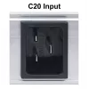 Intellinet 19 Zoll 1U Rackmount 8-fach C19 Power Distribution Unit (PDU) mit abnehmbarem Netzkabel und rückseitigem C20 Eingang