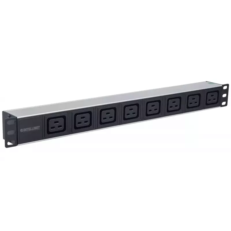 Intellinet 19 Zoll 1U Rackmount 8-fach C19 Power Distribution Unit (PDU) mit abnehmbarem Netzkabel und rückseitigem C20 Eingang
