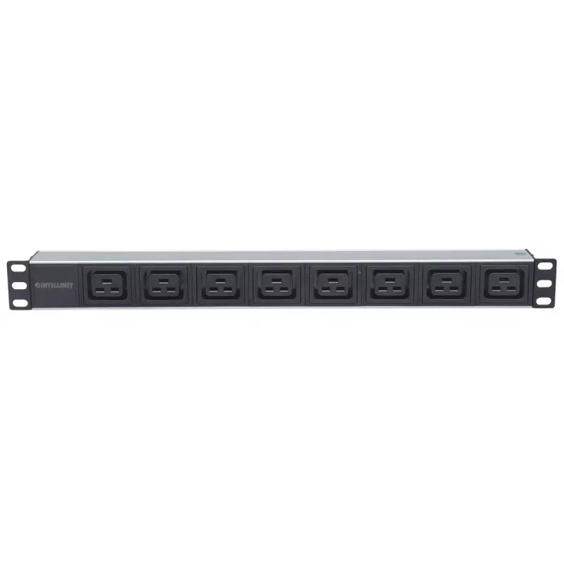 Intellinet 19 Zoll 1U Rackmount 8-fach C19 Power Distribution Unit (PDU) mit abnehmbarem Netzkabel und rückseitigem C20 Eingang