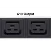 Intellinet 19 Zoll 1U Rackmount 8-fach C19 Power Distribution Unit (PDU) mit abnehmbarem Netzkabel und rückseitigem C20 Eingang