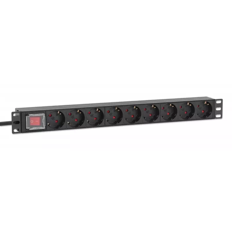 Intellinet 19 Zoll 1U Rackmount 9-fach PDU 16A Ein/Aus 2m Netzkabel