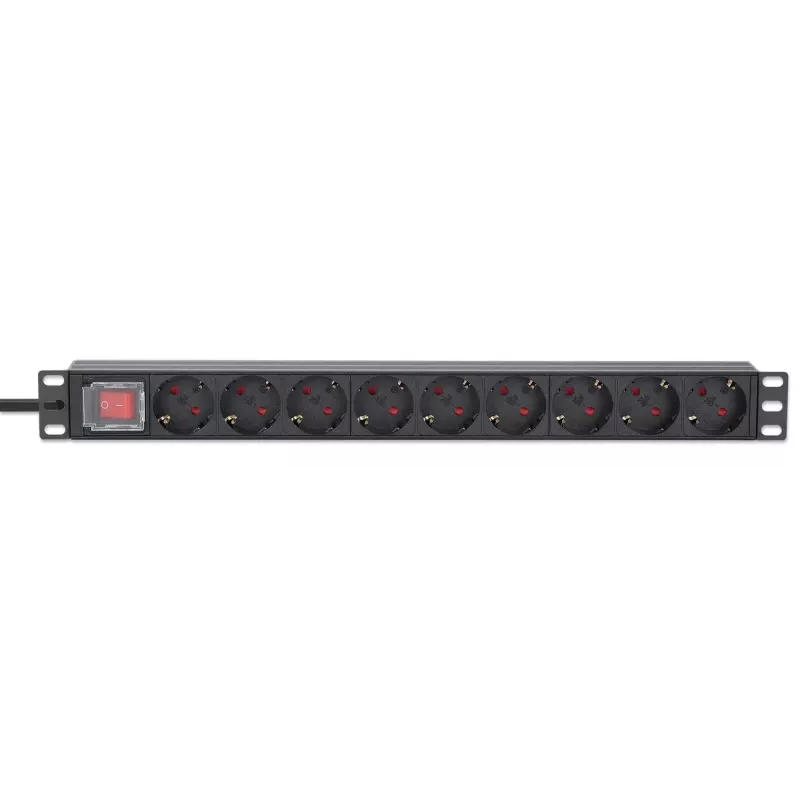 Intellinet 19 Zoll 1U Rackmount 9-fach PDU 16A Ein/Aus 2m Netzkabel