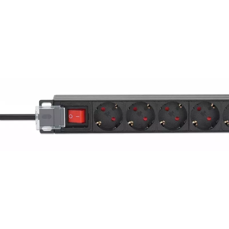 Intellinet 19 Zoll 1U Rackmount 9-fach PDU 16A Ein/Aus 2m Netzkabel