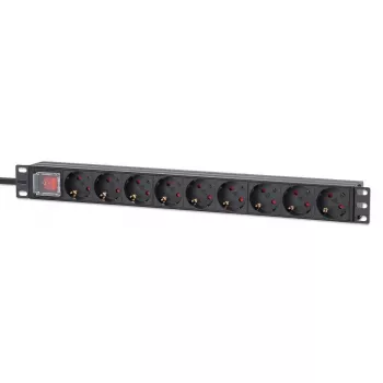 Intellinet 19 Zoll 1U Rackmount 9-fach PDU 16A Ein/Aus 2m Netzkabel