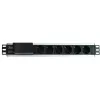 Techly I-CASE STRIP-16SH Steckdosenleiste (PDU) 6 AC-Ausgänge 1.5HE Schwarz, Silber