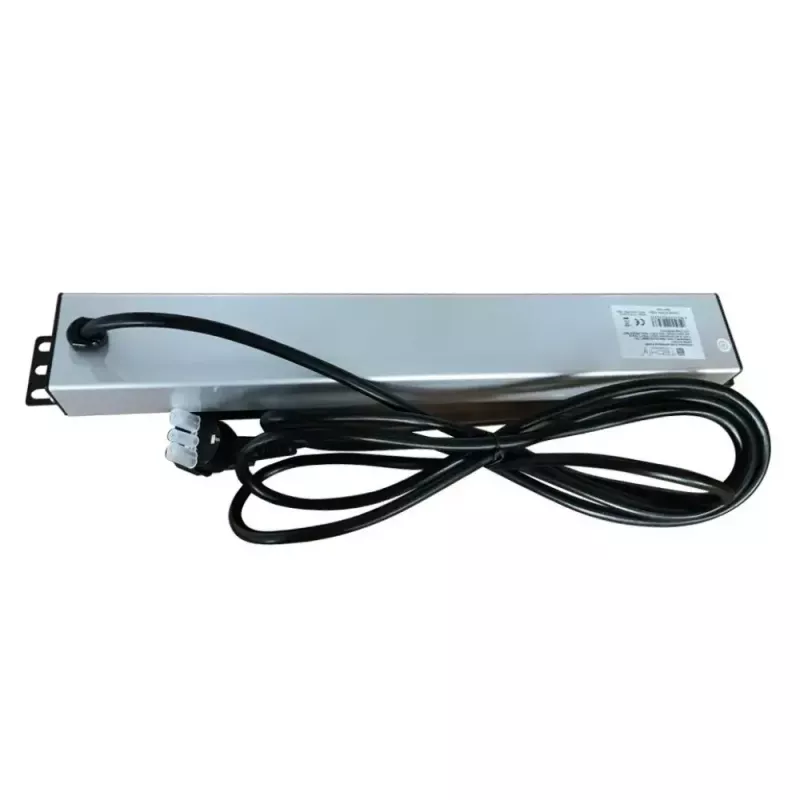 Techly I-CASE STRIP-16SH Steckdosenleiste (PDU) 6 AC-Ausgänge 1.5HE Schwarz, Silber
