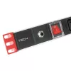 Steckdosenleiste Techly Rack 19 Zoll Power Strip 1U 8 Ausgänge C13