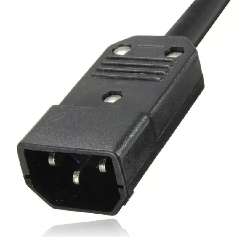 Techly Mehrfachsteckdose 8 Steckdosen für Rack 19 Zoll C14-Stecker 1 HE Schwarz Rot