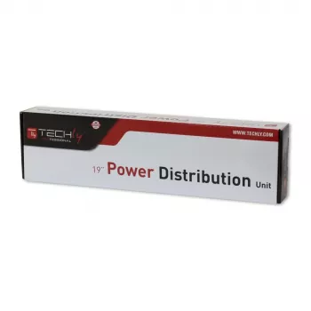 Techly I-CASE STRIP-18C20 Stromverteilungseinheit (PDU) 8 AC-Ausgang/Ausgänge 1U Schwarz, Rot