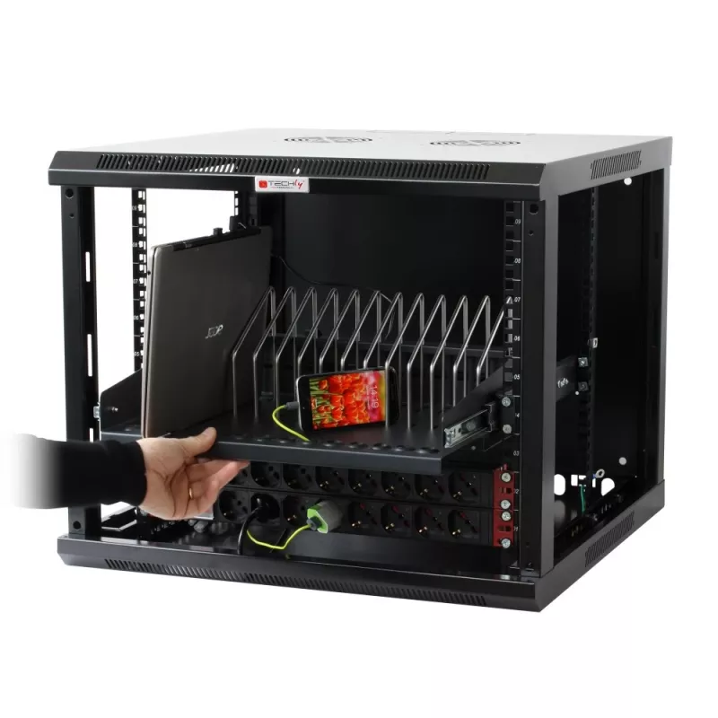 Rack-Ablage Techly I-CABINET-TRAY14BK Schwarz 4U 19 Zoll