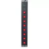 Techly 8-fach 19 Zoll Rack Power Strip mit 8 EIN/AUS-Schaltern 1,5HE