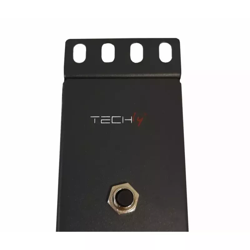 Techly 8-fach 19 Zoll Rack Power Strip mit 8 EIN/AUS-Schaltern 1,5HE